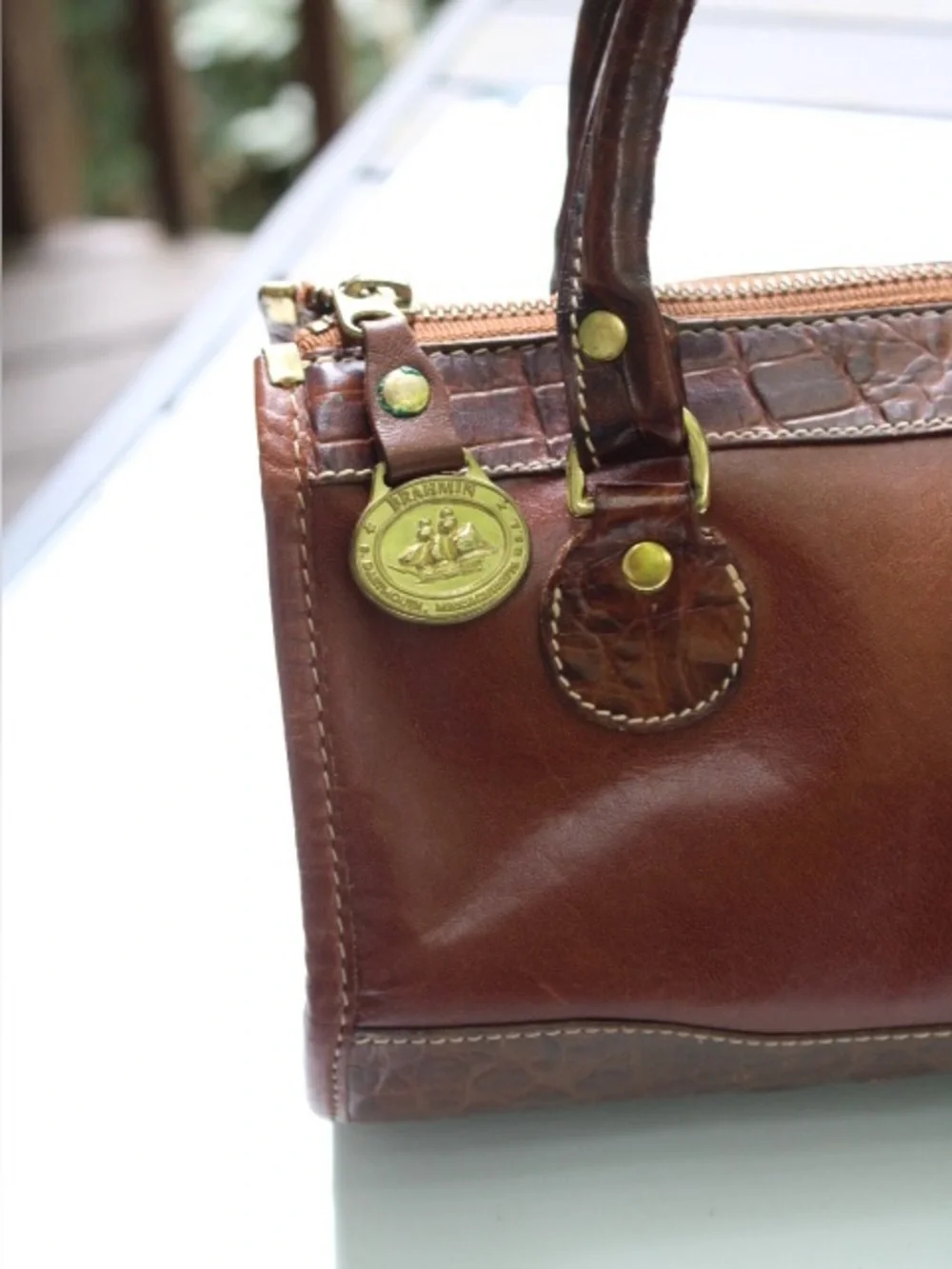 Vintage Brahmin small satchel bag